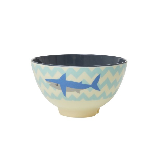 rice Melamin Schale "Shark/Hai" - Klein (Blau)