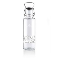 Trinkflasche aus Glas "Unity Viva Con Aqua" - 600 ml von Soulbottles