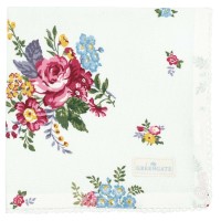 GreenGate Stoffserviette mit Spitze "Elina" - 40x40 cm (White)