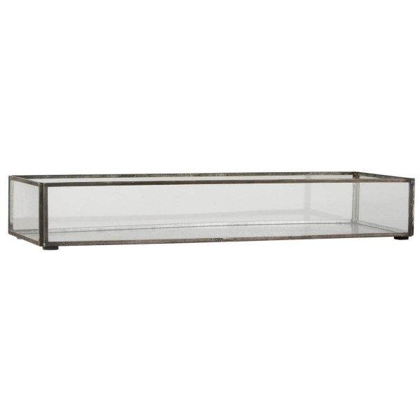 Ib Laursen Glasbox - Offen 13x40 cm (Dunkelgrau)