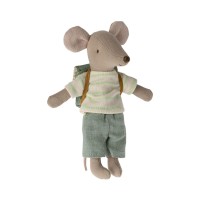 Maileg Maus mit Tasche "Dreirad" - Großer Bruder (Grün)