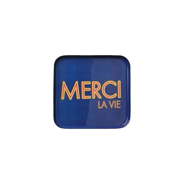 Dekotablett "Love Trays - Merci la vie" (Blau)