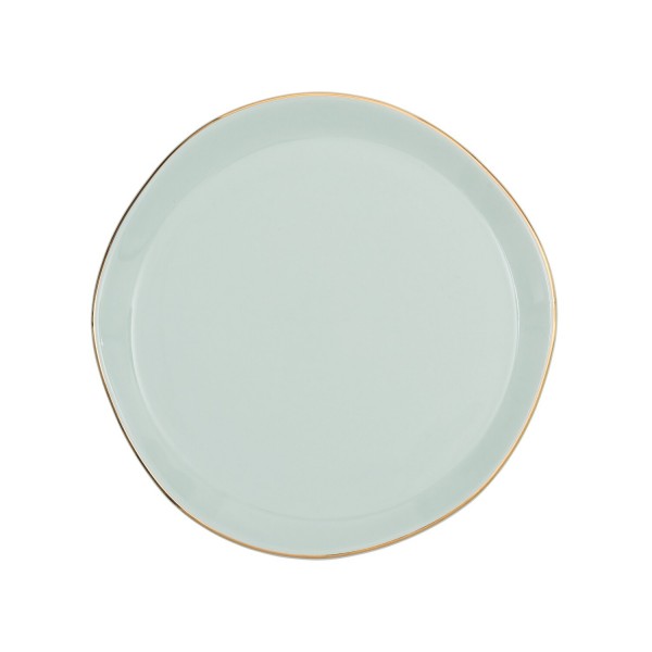 Kuchenteller "Good Morning" - ø17cm (Celadon-Grün/Gold) von Urban Nature Culture