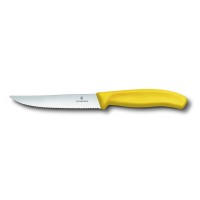 VICTORINOX "SwissClassic'" Gourmet Steakmesser mit Wellenschliff (gelb) 12cm