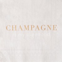 Cocktailservietten "Champagne" (Beige/Gold) von räder Design