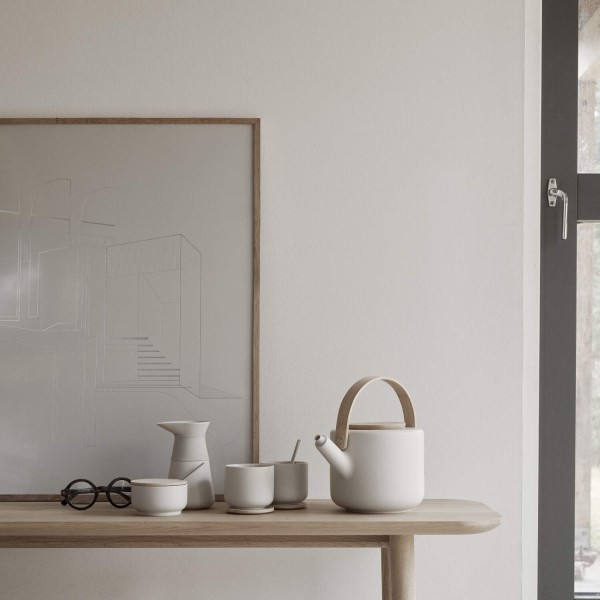Stelton Teebecher mit Untersetzer "Theo" (Sand)