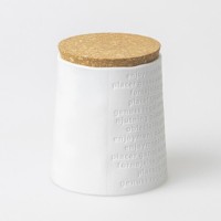 Vorratsdose "Raumpoesie - Genuss" - 10x12 cm (Weiß) von räder Design