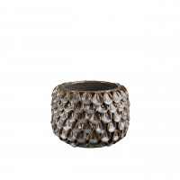 Vase mit Schuppen "Arita" - M (Grau) von Gift Company