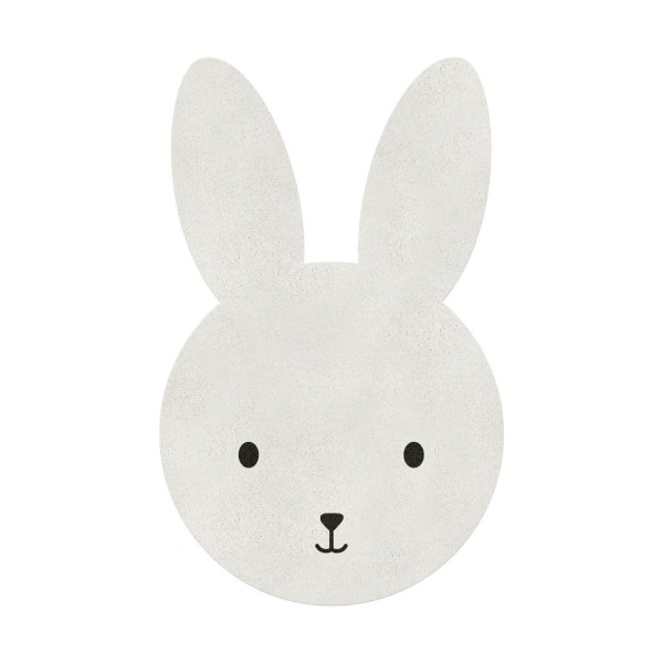 Kinderteppich waschbar "Hase" - 67x105 cm (Creme) von Eulenschnitt