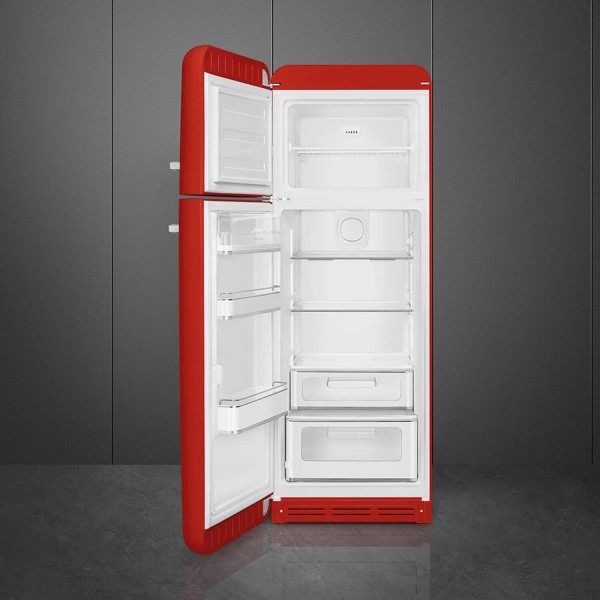 smeg Kühl-/Gefrierkombi "50's Retro Style" FAB30 (Rot) Tür links
