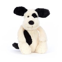 Jellycat Kuschelhund "Bashful Puppy" - M (Schwarz/Creme)