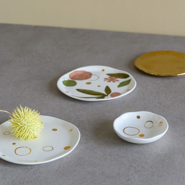 Kuchenteller "Good Morning" - ø17cm (Gold) von Urban Nature Culture