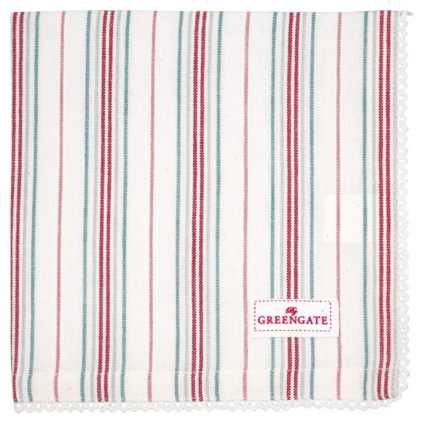 Nostalgisches Tischaccessoire - die GreenGate Stoffserviette mit Spitze "Betsy" (White)