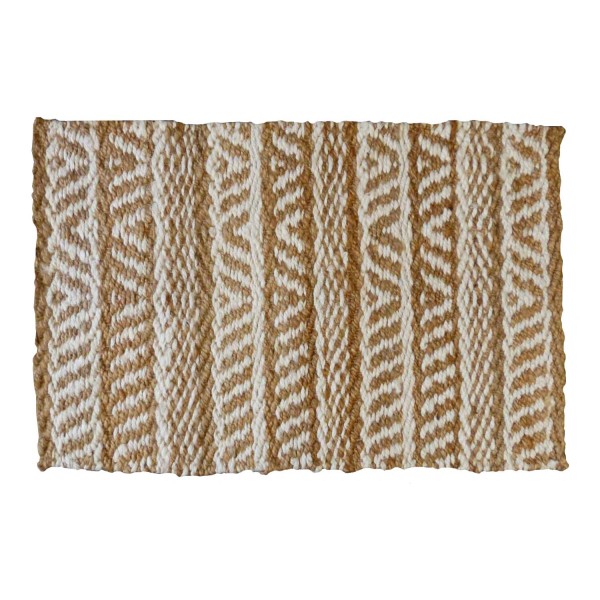 Jute-Teppich "Streifen" - 80x120cm (Natur) von Gift Company