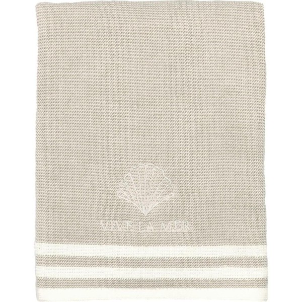 GreenGate Baumwoll-Handtuch "Vive la mer" - 40x40 cm (Sand)