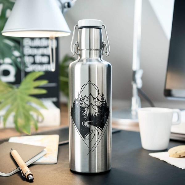 Trinkflasche aus Edelstahl "Explore" - 600 ml von Soulbottles