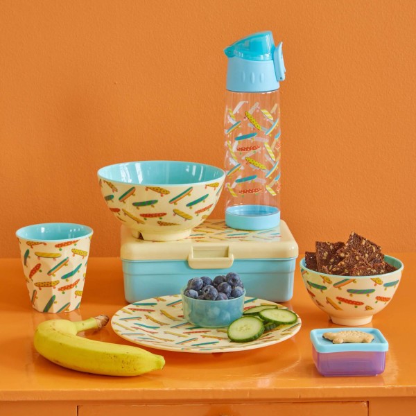 rice Kindertrinkflasche "Skateboard" - 6,5x21 cm (Blau)