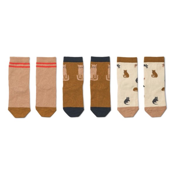 Kindersocken aus Baumwolle "Silas - Miauw" von Liewood