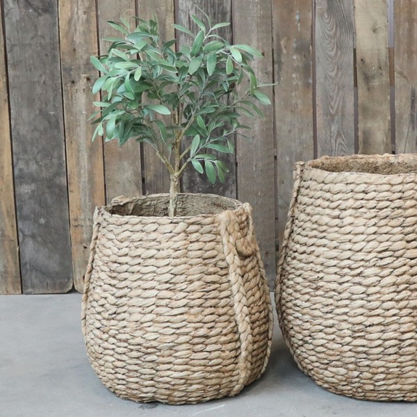Übertopf mit Flechtmuster "Corte" - 45cm (Natur) von Chic Antique