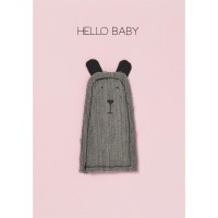 Glückwunschkarte Geburt "Hello Baby" (Grau) von räder Design