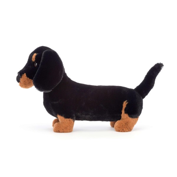 Jellycat Kuscheltier Hund "Freddie Sausage" - 18 cm (Schwarz/Braun)