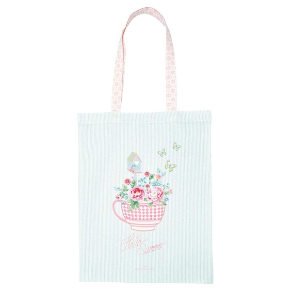 GreenGate Stofftasche "Alma Summer" - 45x34 cm (White)