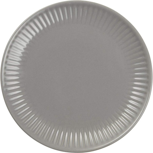 Ib Laursen Frühstücksteller mit Rillen "Mynte" (Granite)