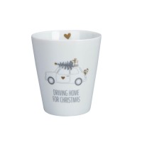 Krasilnikoff Happy Mug "Driving Home" (Weiß)