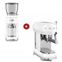 smeg Espressomaschine und smeg Kaffeemühle im Set