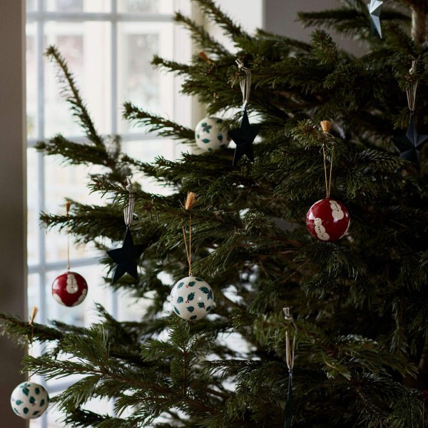 Christbaumschmuck "Ornament" im 2er-Set (Rot/Weiß) von Lexington
