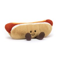 Jellycat Kuscheltier Hot Dog "Amuseable" - 25cm (Braun/Rot) 