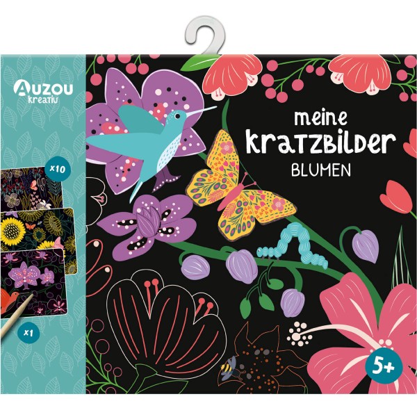 Kreativ-Set Meine Kratzbilder - Blumen von AUZOU