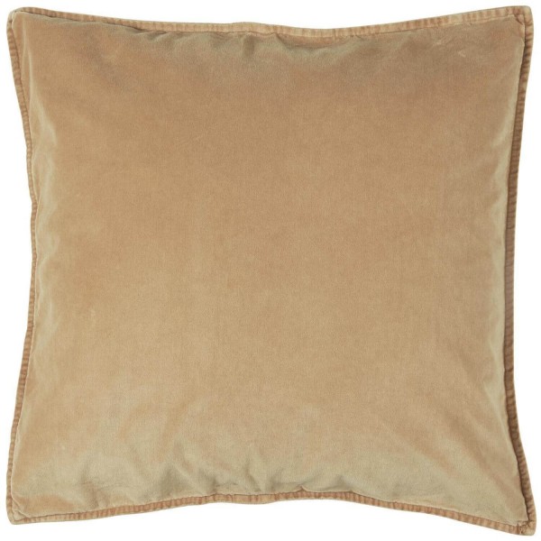 Ib Laursen Kissenbezug aus Samt - 52x52 cm (Cafe Creme/Natur)