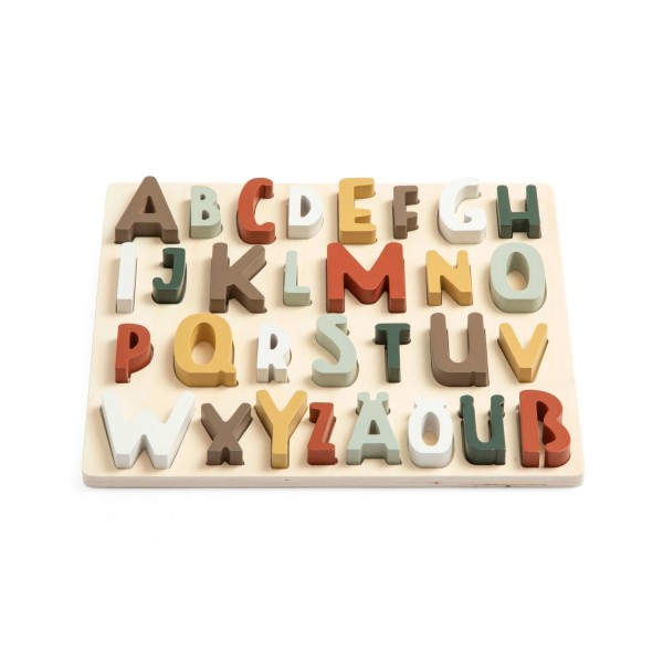 ABC-Puzzle aus Holz (Bunt) von Sebra