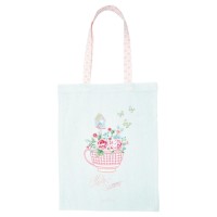 GreenGate Stofftasche "Alma Summer" - 45x34 cm (White)