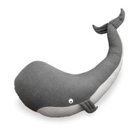 Stillkissen "Marion der Wal" - 77x43x21 cm (Grau) von sebra