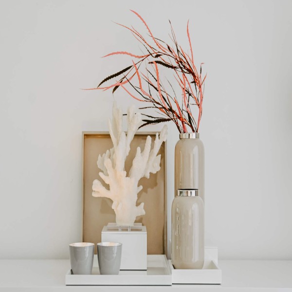  Vase "Saigon" - S (Hellgrau/Kupfer) von Gift Company