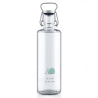 Trinkflasche aus Glas "Ok to be slow" - 1 l von Soulbottles