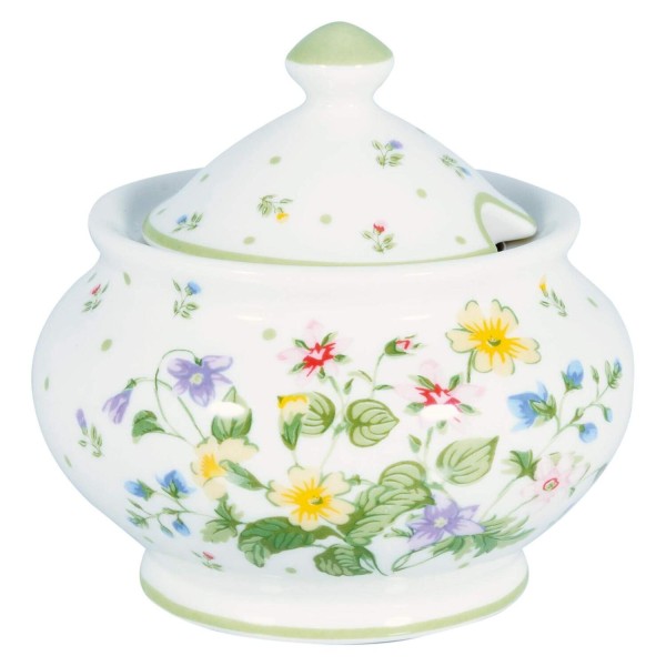 GreenGate Zuckerdose rund "Fiola" (White)