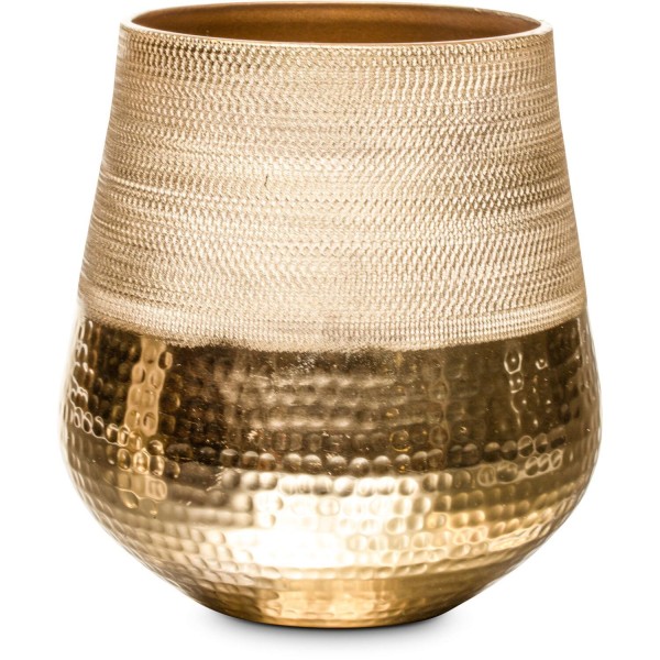Vase "Hoop-Deluxe" - ø 15 cm (Champagner/Gold) von fleur ami