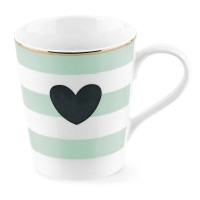 Miss Étoile Henkeltasse "Stripes" (Grün)