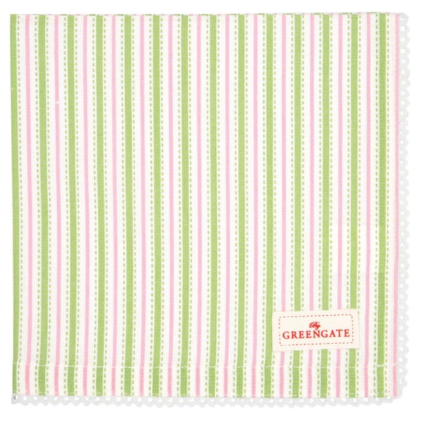 GreenGate Stoff-Serviette mit Spitze "Sari" (White)