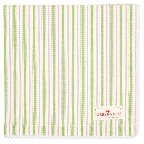 GreenGate Stoff-Serviette mit Spitze "Sari" (White)