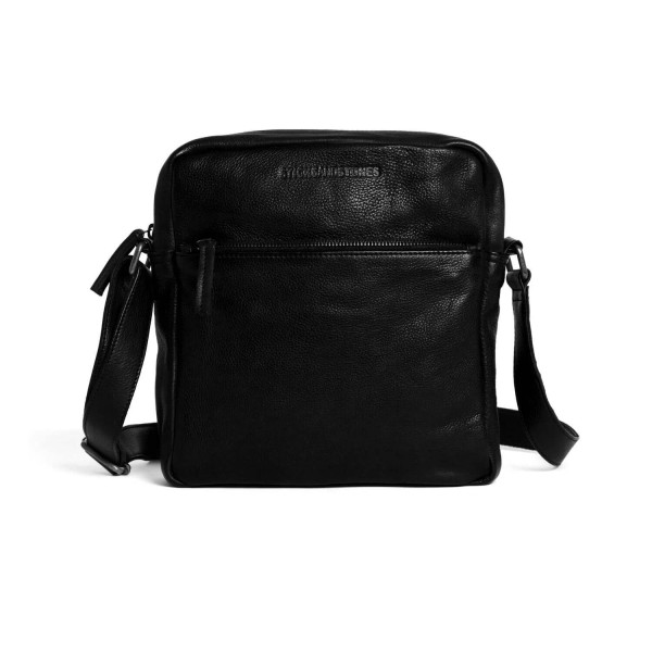 Sticks and Stones Tasche "Orlando" (Black) - Pflanzlich gegerbtes Rindsleder