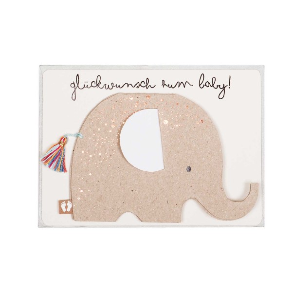 Glückwunsch-Karte "Elefanten Baby" von Good old friends.
