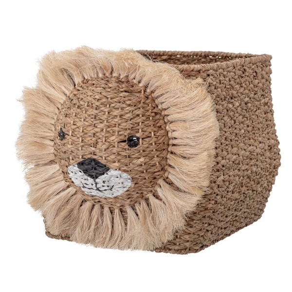 Bloomingville MINI Aufbewahrungskorb "Harrison" mit Löwen-Kopf (Natur)