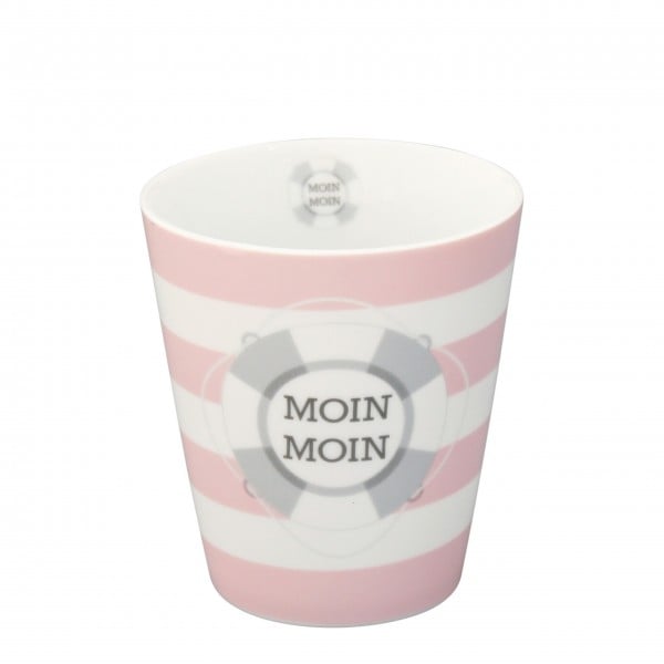 Krasilnikoff Happy Mug "Moin Moin" (Pink)