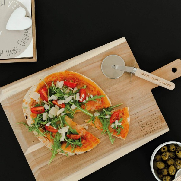 Papierservietten "DINING - Pizza macht alles besser" - 16,5x16,5 cm (Grau) von räder Design