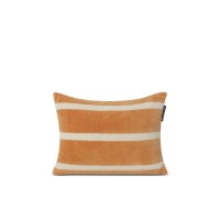 Kissenbezug aus Baumwollsamt "Striped" - 40x30 cm (Gelb/Beige) von Lexington