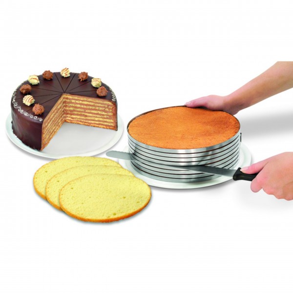 Zenker Tortenboden-Schneidhilfe "Patisserie" - mit Konditor-/Glasurmesser-1